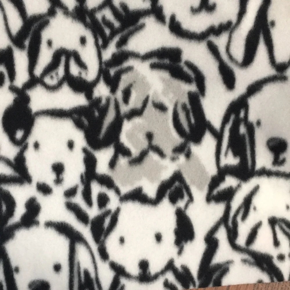 Sketched Puppy Dog Fleece Blanket